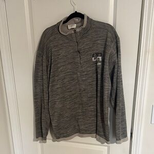 Men's Gray Quarter-Zip Shirt Jacket
